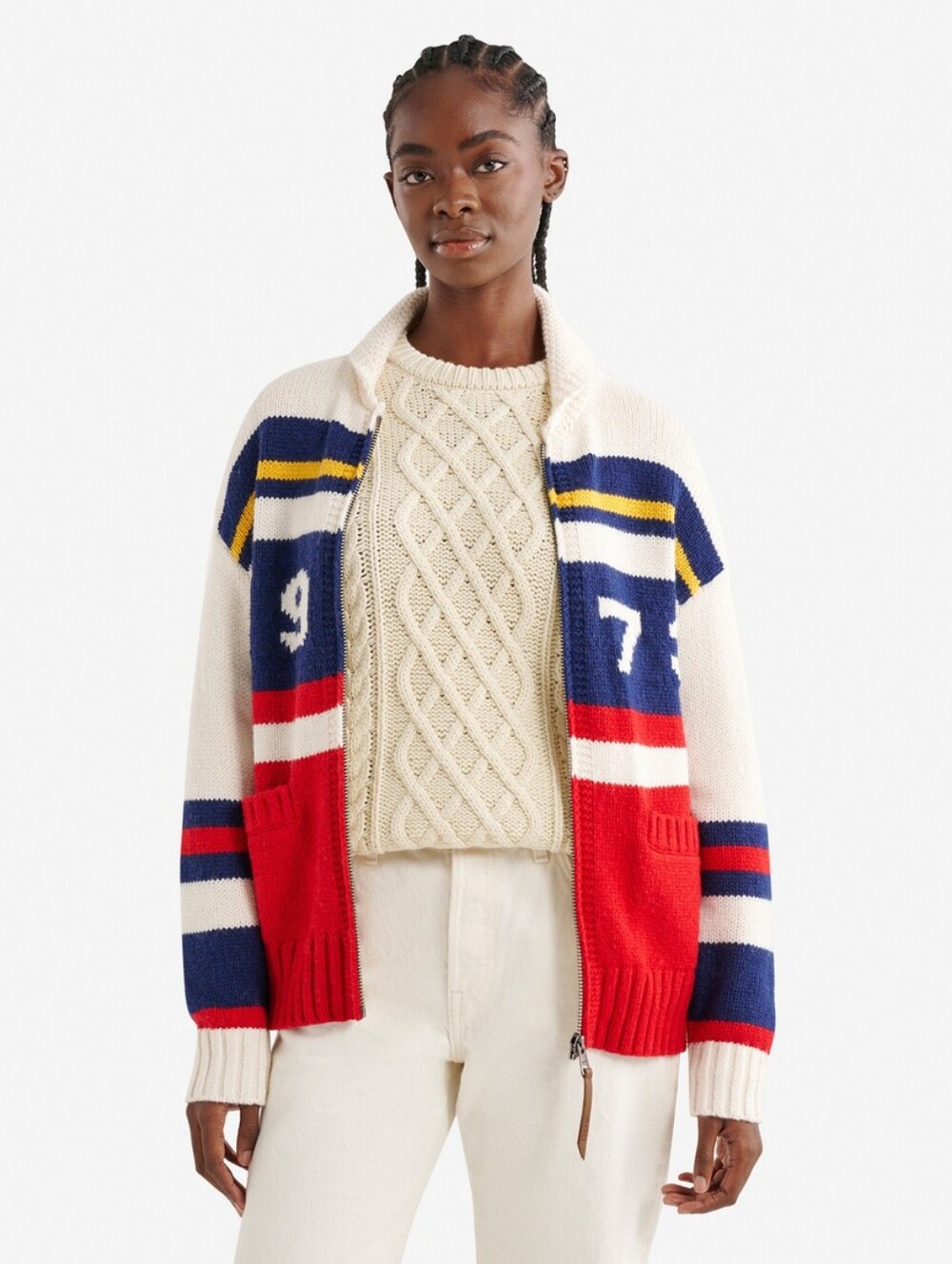 Roots Alpine Goods Curling Sweater Size M